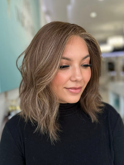 Short Bob Wig – Natural Hairline, Glueless, Pre-Cut Lace, Straight or Wavy