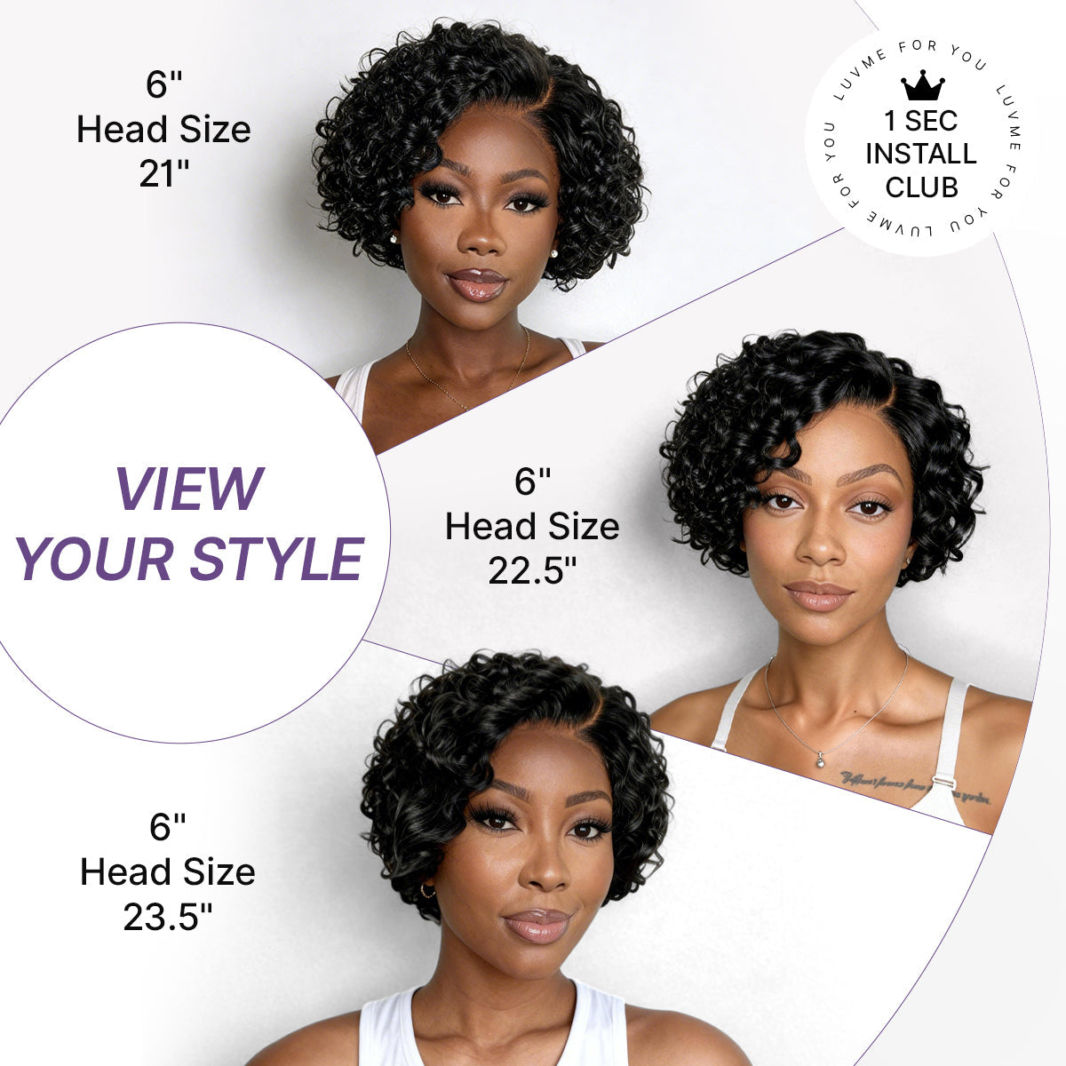 ✨Mature Bouncy Curl C-Part Glueless HD Lace Wig