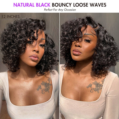 ✨Mature Bouncy Curl C-Part Glueless HD Lace Wig