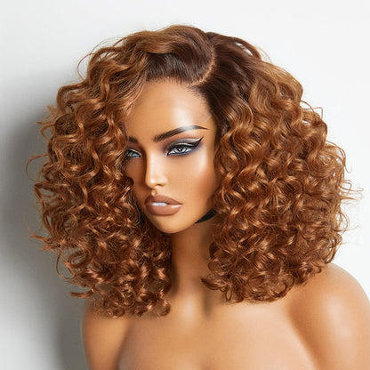 ✨Mature Bouncy Curl C-Part Glueless HD Lace Wig