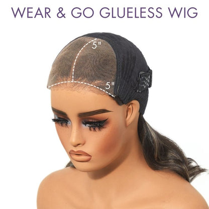 ✨ Ready-to-Wear Highlight Bob Wig – Glueless Short Layered 5x5 Closure Pre-Cut Lace Wig