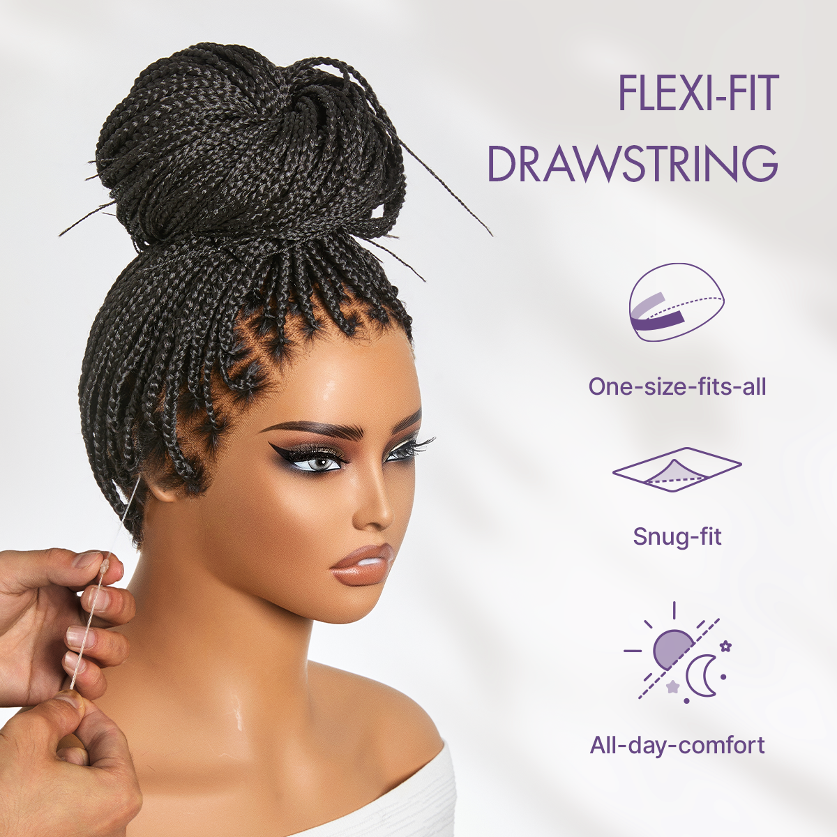 Real Scalp Knotless Braided Wig – Lightweight Fit