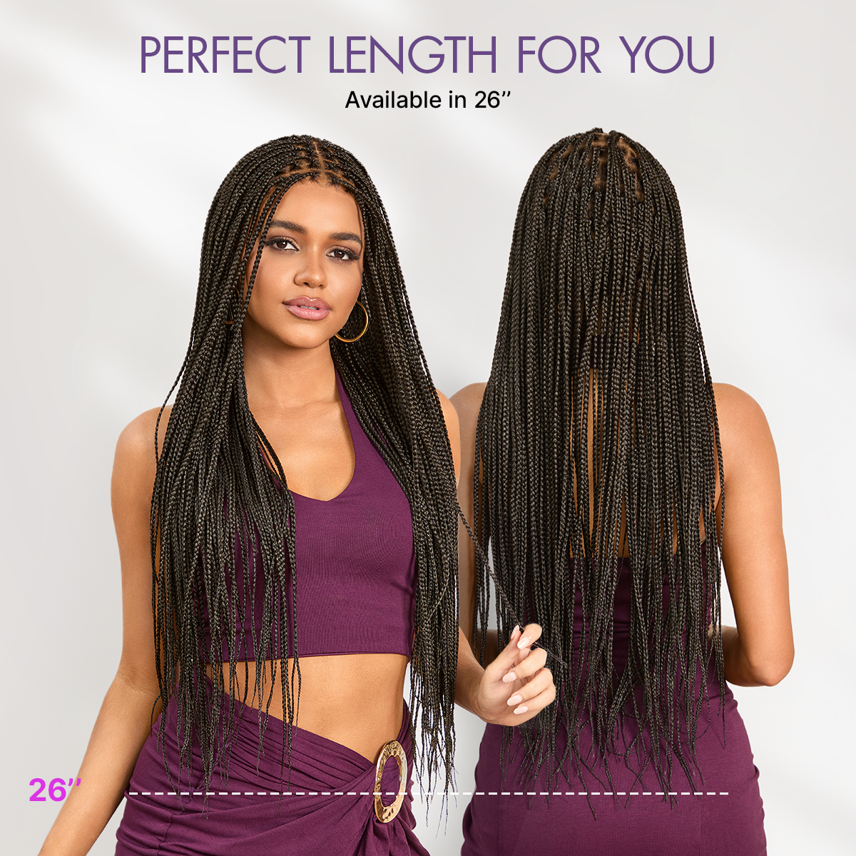 Real Scalp Knotless Braided Wig – Lightweight Fit
