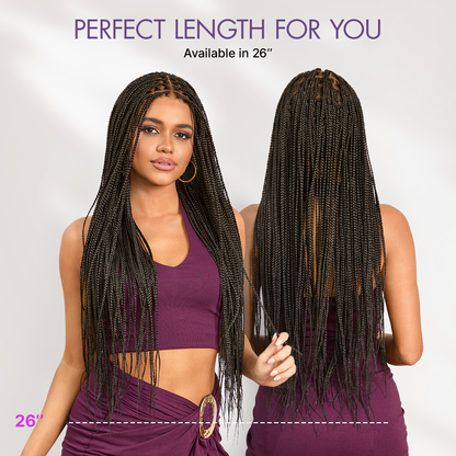 Real Scalp Knotless Braided Wig – Lightweight Fit